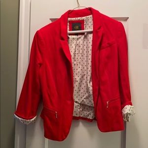 Linen red blazer